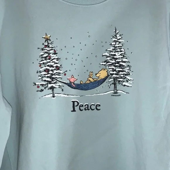 F408 Unisex Life is Good Peace Sweatshirt - Picture 8 of 15